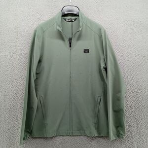 Travis Mathew Jacket Mens Small Green Heather‎ Poblano Full Zip Golf Stretch